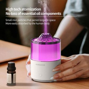 31-Volcano-Inspired Aroma Diffuser & Humidifier – Nano Mist with Atmospheric Lighting, Type-C Powered, 200ml - 图片 3