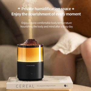 31-Volcano-Inspired Aroma Diffuser & Humidifier – Nano Mist with Atmospheric Lighting, Type-C Powered, 200ml - 图片 4