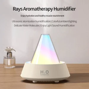 183-Rays Ultrasonic Aroma Humidifier – RGB Ambient Lighting & Nano Mist, Type-C Powered, 80ml Desktop Diffuser - 图片 5