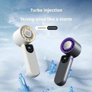 Premium HX-F330 Handheld Turbo Fan with Digital Display, 4000mAh Long Lasting Portable Cooler with Lanyard, OEM Service - 图片 7