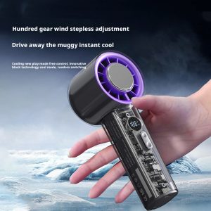 HX-F331B 3000mAh Fast Cooling Handheld Fan for Summer, Cutting-Edge Refrigeration Portable Mini Cooler with Transparent Body, China Supply - 图片 4