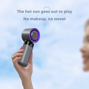 Crafted HX-F325 Handheld High-Speed Fan, 2000mAh Intelligent Digital Display Portable Cooler, Factory Custom Available - 图片 4