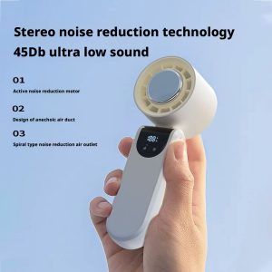 Premium HX-F330 Handheld Turbo Fan with Digital Display, 4000mAh Long Lasting Portable Cooler with Lanyard, OEM Service - 图片 4