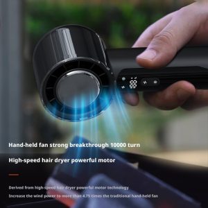 HX-F331 3000mAh 21700 100-Speed Hurricane Handheld Fan, 15℃ Instant Cooling Portable Cooler, OEM ODM Factory - 图片 4