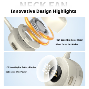 Professional J75 Flexible Neck Fan Factory, Custom 2000mAh Rechargeable Wearable Cooler Supplier for Brands, Sellers & Wholesalers - 图片 3