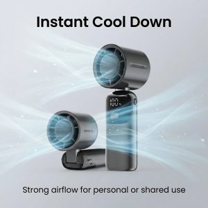 Custom S19 Foldable Turbo Handheld Fan ODM Manufacturer, Private Label 3600mAh Portable Cooler for Global Brands - 图片 3