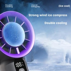 HX-F362 Portable Handheld Fan with LED Screen, 3000mAh Rechargeable Mini Cooling Fan, OEM ODM Factory - 图片 3