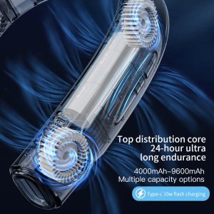 Professional TC05 Five-Core Cooling Neck Fan Factory, Custom 4000mAh Semiconductor Neck Cooler Supplier for Brands, Sellers & Wholesalers - 图片 7