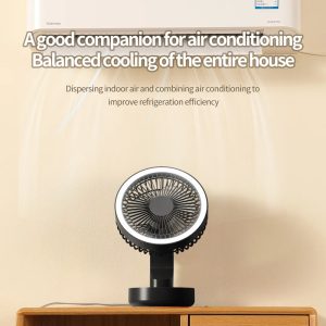 139 Quiet Oscillating Rechargeable Fan, 2000mAh Portable Cooler for Home & Office - 图片 3