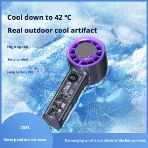 HX-F331B 3000mAh Fast Cooling Handheld Fan for Summer, Cutting-Edge Refrigeration Portable Mini Cooler with Transparent Body, China Supply - 图片 6