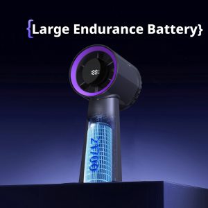 HX-F303 Turbo Handheld Fan with Digital Display, 3000mAh Long Battery Life Portable Cooling Fan, OEM ODM Factory - 图片 5