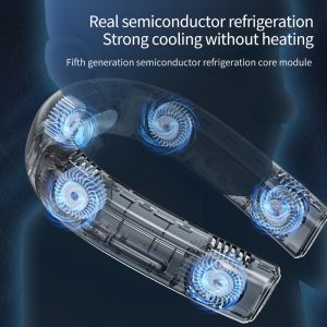 Professional TC05 Five-Core Cooling Neck Fan Factory, Custom 4000mAh Semiconductor Neck Cooler Supplier for Brands, Sellers & Wholesalers - 图片 6