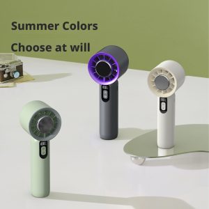 HX-F362 Portable Handheld Fan with LED Screen, 3000mAh Rechargeable Mini Cooling Fan, OEM ODM Factory - 图片 4
