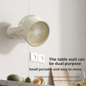 HX-F316 Portable Rechargeable Table Fan with LED Light, 2000mAh Desktop Cooling Fan - 图片 6