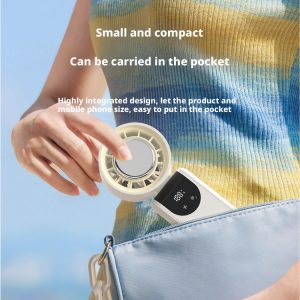Premium HX-F330 Handheld Turbo Fan with Digital Display, 4000mAh Long Lasting Portable Cooler with Lanyard, OEM Service - 图片 6
