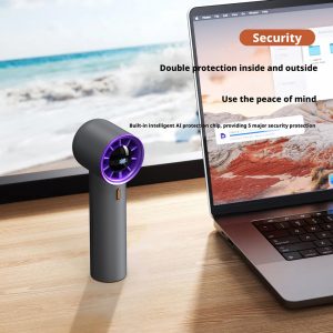 Premium HX-F368 Handheld High-Speed Fan with 2000mAh Battery, Superior Wind Power Portable Cooler, Customizable - 图片 5