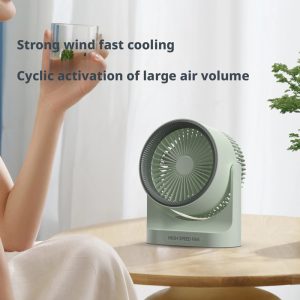 HX-F316 Portable Rechargeable Table Fan with LED Light, 2000mAh Desktop Cooling Fan - 图片 5