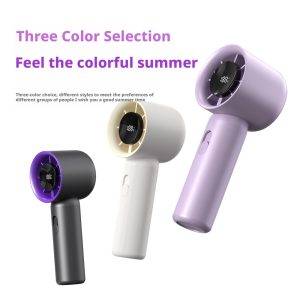 HX-F361 Portable Handheld Fan with LED Screen, 3000mAh Rechargeable Mini Cooling Fan, OEM ODM Factory Supply - 图片 3