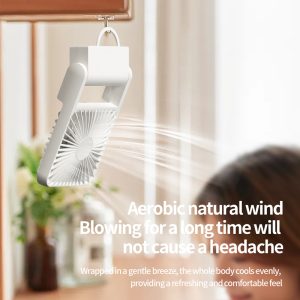 123 3-in-1 Rechargeable Ultra-Thin Fan, 1200mAh Portable Desktop/Hanging/Clip Cooler Manufacturer - 图片 4