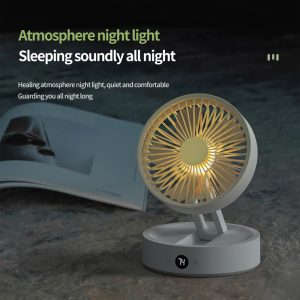 171 Quiet Rechargeable Foldable Fan, 4000mAh Portable Cooler for Home & Office - 图片 4