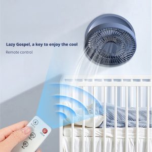 JS101 4000mAh Battery Operated Desk/Wall Fan, Oscillating Circulation Cooler with Display - 图片 4