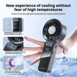 OEM S12 Foldable Handheld Fan for Hotel & Outdoor Projects, 3600mAh Portable Cooler - 图片 5