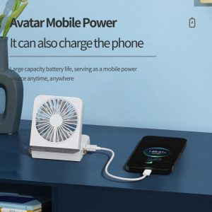 146 2500mAh Polymer Battery Fan, 3-Speed Adjustable Foldable Desk Fan - 图片 5