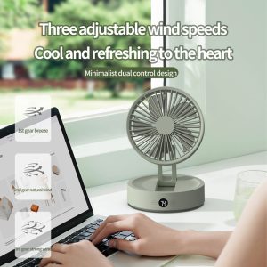 171 Quiet Rechargeable Foldable Fan, 4000mAh Portable Cooler for Home & Office - 图片 5