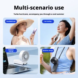 OEM S12 Foldable Handheld Fan for Hotel & Outdoor Projects, 3600mAh Portable Cooler - 图片 6