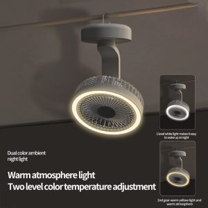 139 Quiet Oscillating Rechargeable Fan, 2000mAh Portable Cooler for Home & Office - 图片 7