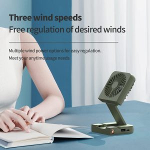 146 2500mAh Polymer Battery Fan, 3-Speed Adjustable Foldable Desk Fan - 图片 6