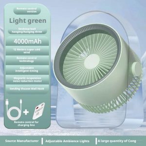 HX-F316A Rechargeable Dual-Use Air Circulator, 2000mAh Portable Desktop & Hanging Fan Manufacturer - 图片 7