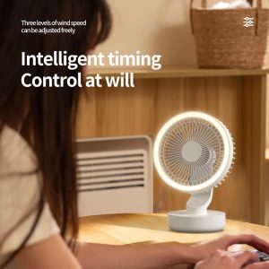 139 Quiet Oscillating Rechargeable Fan, 2000mAh Portable Cooler for Home & Office - 图片 8
