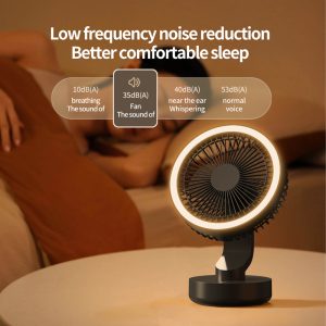 139 Quiet Oscillating Rechargeable Fan, 2000mAh Portable Cooler for Home & Office - 图片 9