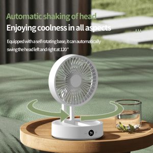 171 Quiet Rechargeable Foldable Fan, 4000mAh Portable Cooler for Home & Office - 图片 8