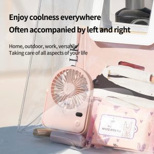 181 Portable Desktop Fan with Stand & Handle Manufacturer, 1200mAh Rechargeable Cooler - 图片 9