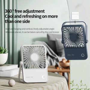 122 Ultra-Thin Rechargeable Desktop Fan, 1200mAh Portable Small Table Fan Manufacturer - 图片 8