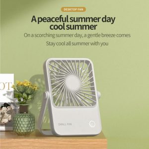122 Ultra-Thin Rechargeable Desktop Fan, 1200mAh Portable Small Table Fan Manufacturer - 图片 6