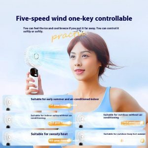 Bulk S5 Foldable Digital Display Handheld Fan Wholesaler, 1200mAh Portable Cooler Supplier for Global Importers - 图片 6