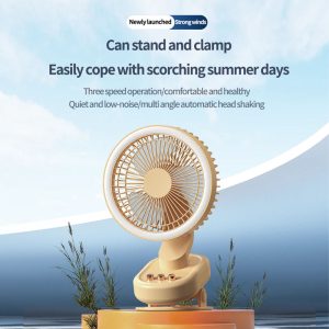 141 2-in-1 Clip & Stand Oscillating Fan Manufacturer, 2000mAh Rechargeable Portable Cooler - 图片 5