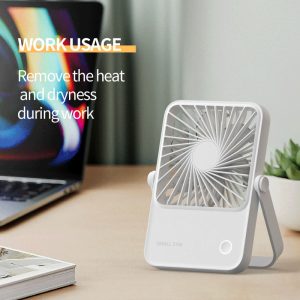 122 Ultra-Thin Rechargeable Desktop Fan, 1200mAh Portable Small Table Fan Manufacturer - 图片 4