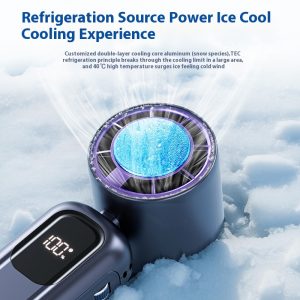 TC40 High-End Foldable Cooling Handheld Fan, 4000mAh Power Bank Portable Cooler for Outdoor & Office, 4 Color Options - 图片 3