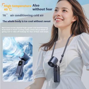 TC40 High-End Foldable Cooling Handheld Fan, 4000mAh Power Bank Portable Cooler for Outdoor & Office, 4 Color Options - 图片 6