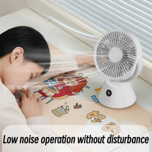 121A Rechargeable Desktop Fan with LED Night Light, 4000mAh Portable Table Cooler Manufacturer - 图片 5