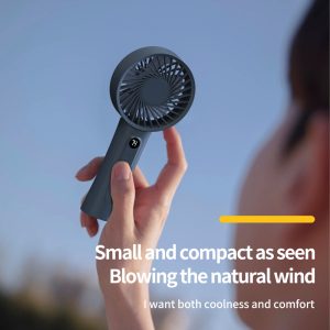 Model 176 Minimalist Handheld Cooling Fan, 1200mAh Rechargeable Portable Fan, Modern Design for Home, Office & Travel - 图片 6